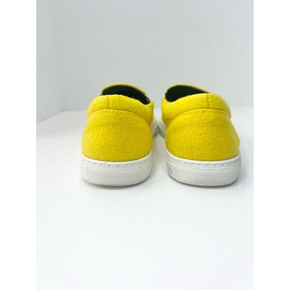 Mira Mikati Yellow Felt Daisy Embroidered Slip-On Sneaker, Size 38 - Picture 6 of 7